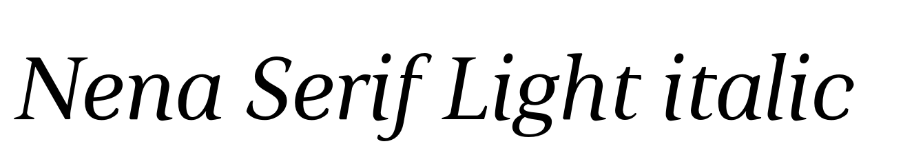Nena Serif Light italic